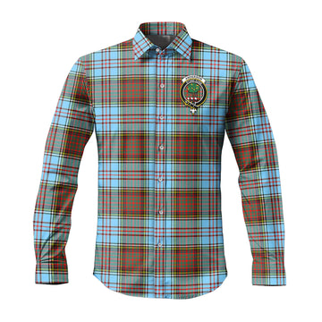 Anderson Ancient Tartan Long Sleeve Button Up Shirt with Family Crest