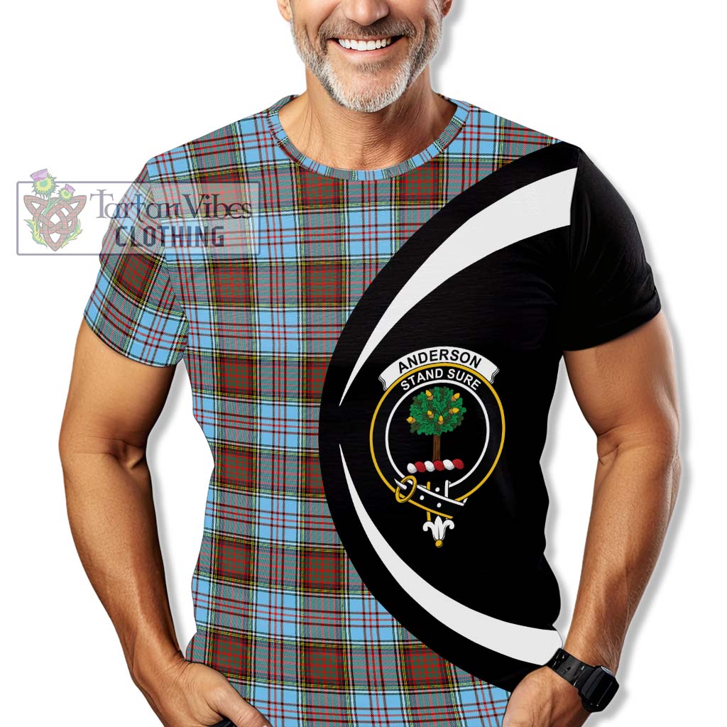 Tartan Vibes Clothing Anderson Ancient Tartan T-Shirt with Family Crest Circle Style