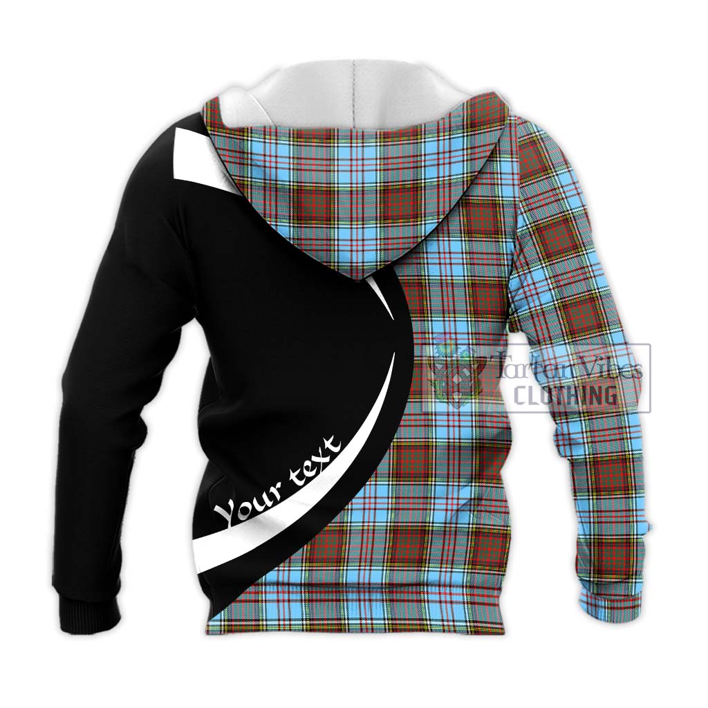 Anderson Ancient Tartan Knitted Hoodie with Family Crest Circle Style - Tartan Vibes Clothing