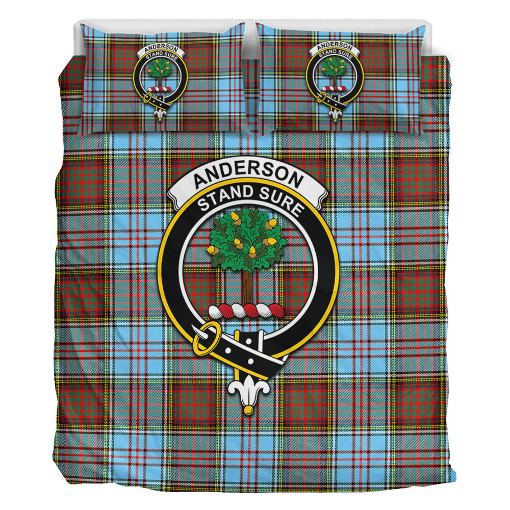 Anderson Ancient Tartan Bedding Set with Family Crest - Tartan Vibes Clothing