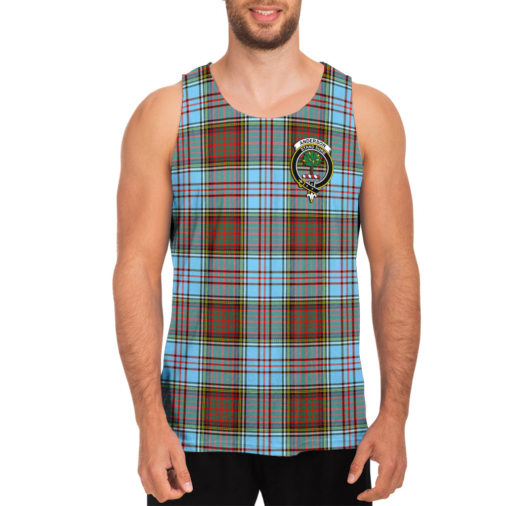 Anderson Ancient Tartan Mens Tank Top with Family Crest - Tartanvibesclothing