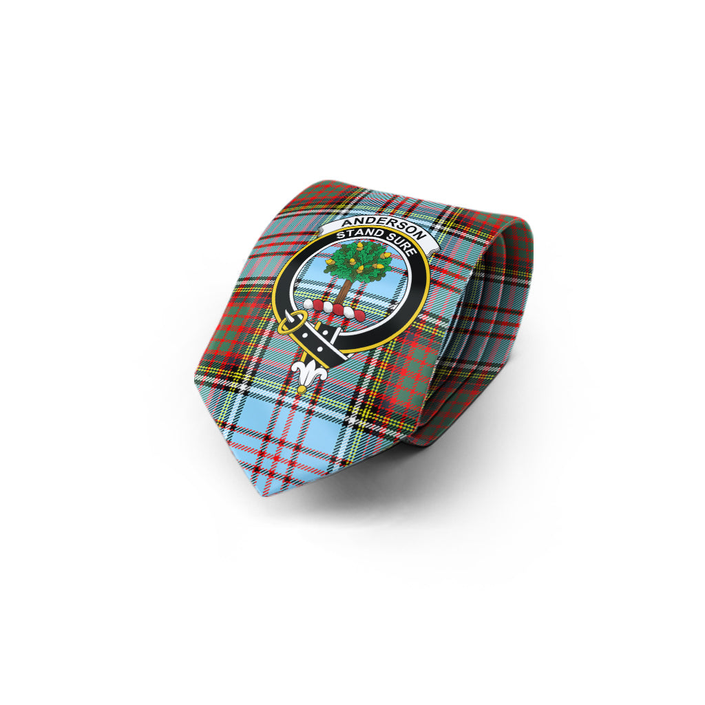 Anderson Ancient Tartan Classic Necktie with Family Crest - Tartanvibesclothing