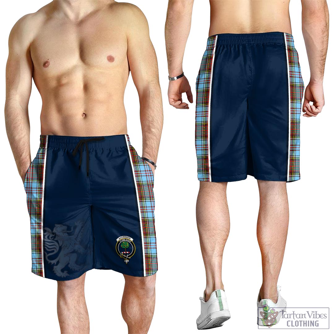 Tartan Vibes Clothing Anderson Ancient Tartan Men's Shorts with Family Crest and Lion Rampant Vibes Sport Style