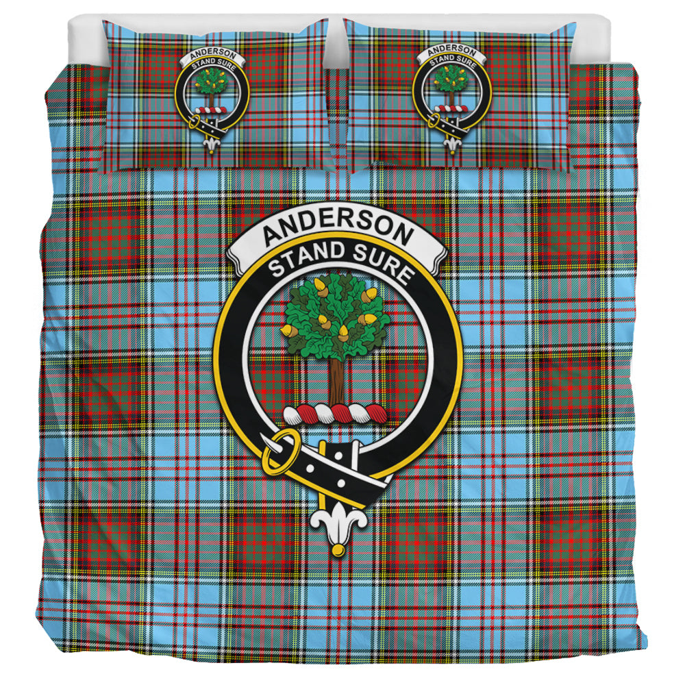 Anderson Ancient Tartan Bedding Set with Family Crest UK Bedding Set UK Super King 104*94 inch - Tartan Vibes Clothing