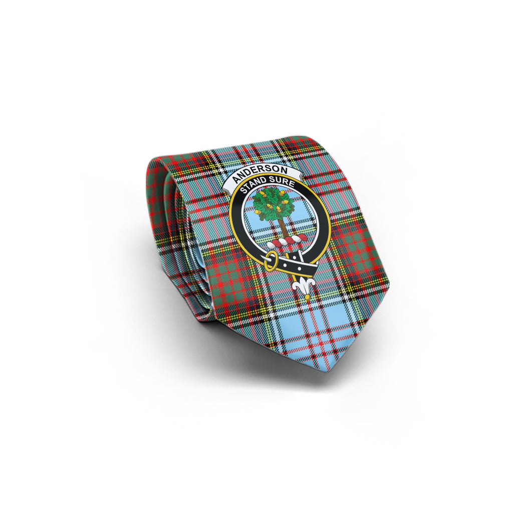 Anderson Ancient Tartan Classic Necktie with Family Crest - Tartanvibesclothing