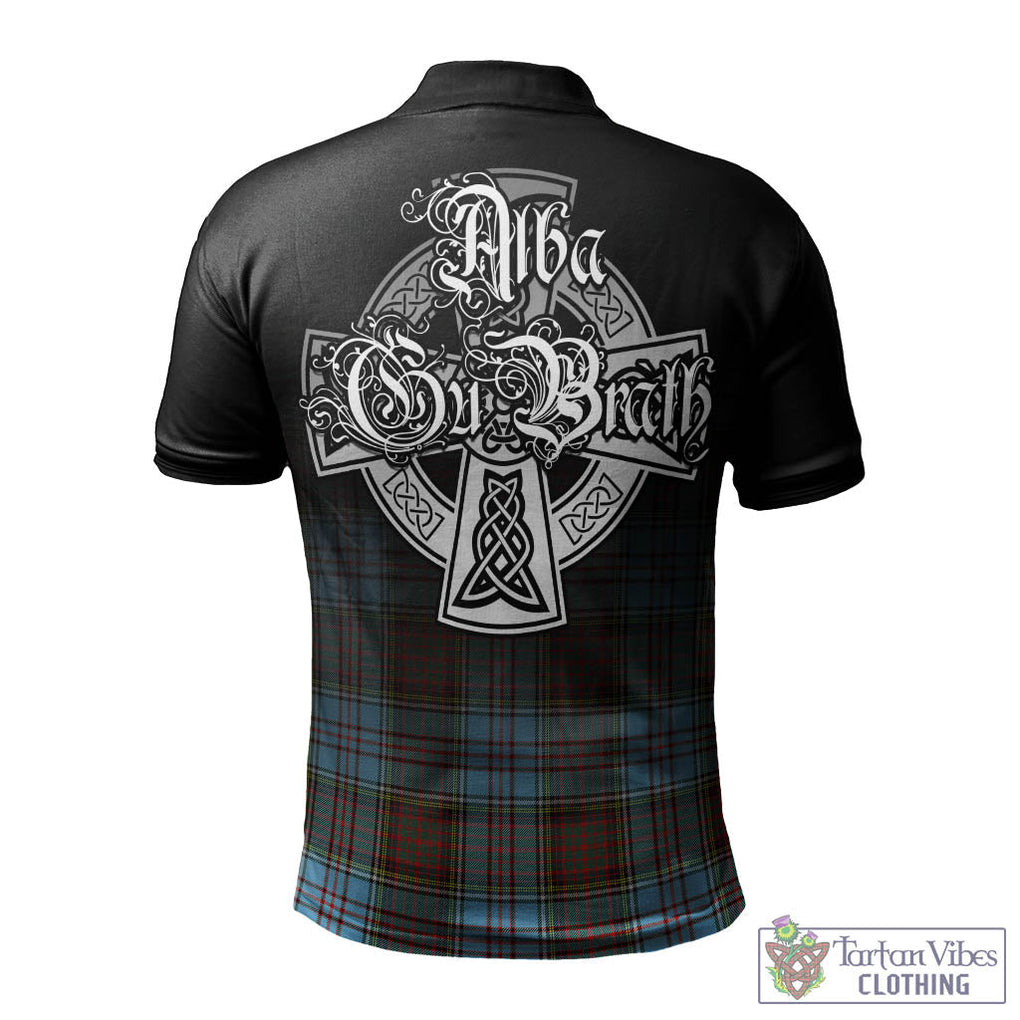 Tartan Vibes Clothing Anderson Ancient Tartan Polo Shirt Featuring Alba Gu Brath Family Crest Celtic Inspired