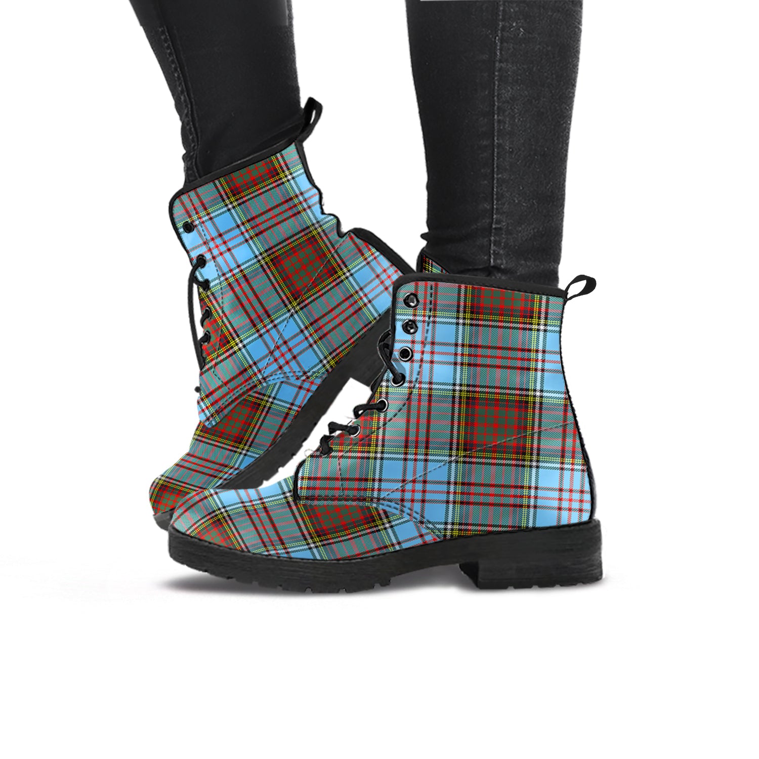 Anderson Ancient Tartan Leather Boots - Tartanvibesclothing