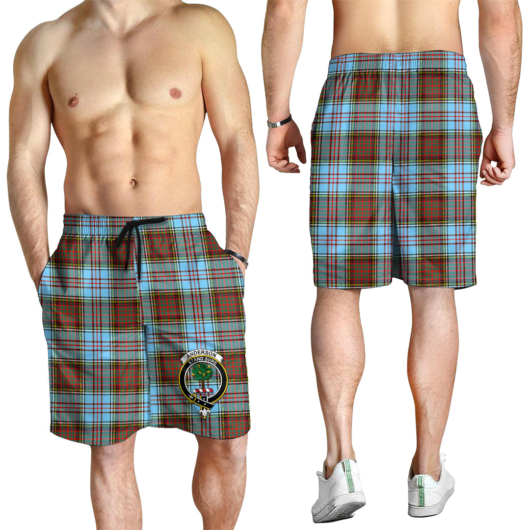 Anderson Ancient Tartan Mens Shorts with Family Crest - Tartanvibesclothing