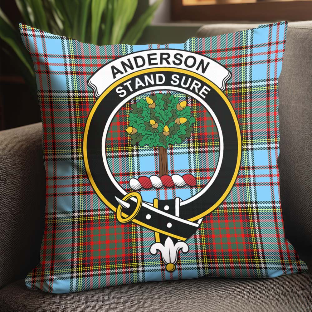 Anderson Ancient Tartan Pillow Cover with Family Crest - Tartanvibesclothing