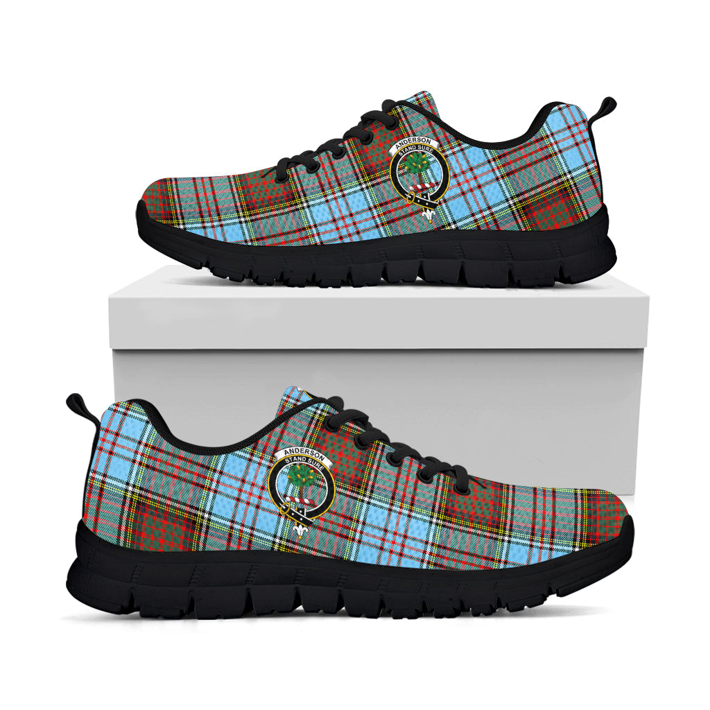 Anderson Ancient Tartan Sneakers with Family Crest - Tartan Vibes Clothing