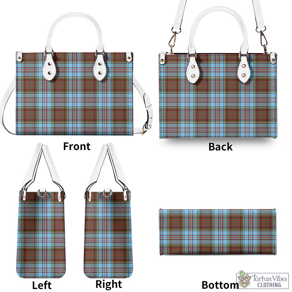 Tartan Vibes Clothing Anderson Ancient Tartan Luxury Leather Handbags