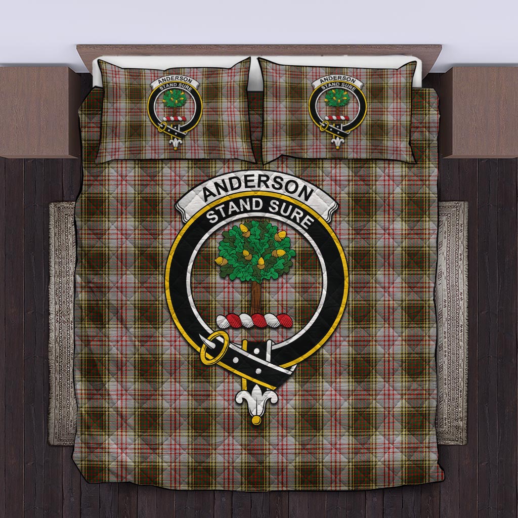 Anderson Dress Tartan Quilt Bed Set with Family Crest Twin - Tartan Vibes Clothing