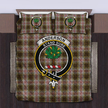 Anderson Dress Tartan Quilt Bed Set with Family Crest