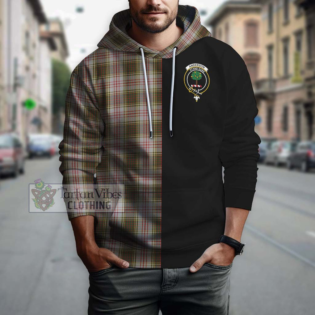 Anderson Dress Tartan Hoodie with Family Crest and Half Of Me Style Zip Hoodie - Tartanvibesclothing Shop