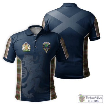 Anderson Dress Tartan Men's Polo Shirt with Family Crest and Lion Rampant Vibes Sport Style