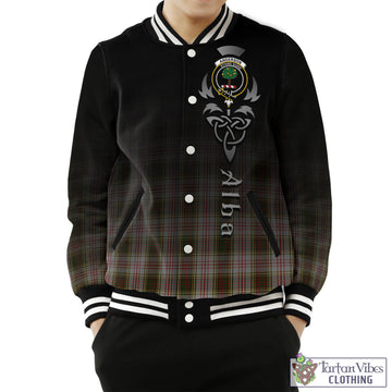 Anderson Dress Tartan Baseball Jacket Featuring Alba Gu Brath Family Crest Celtic Inspired