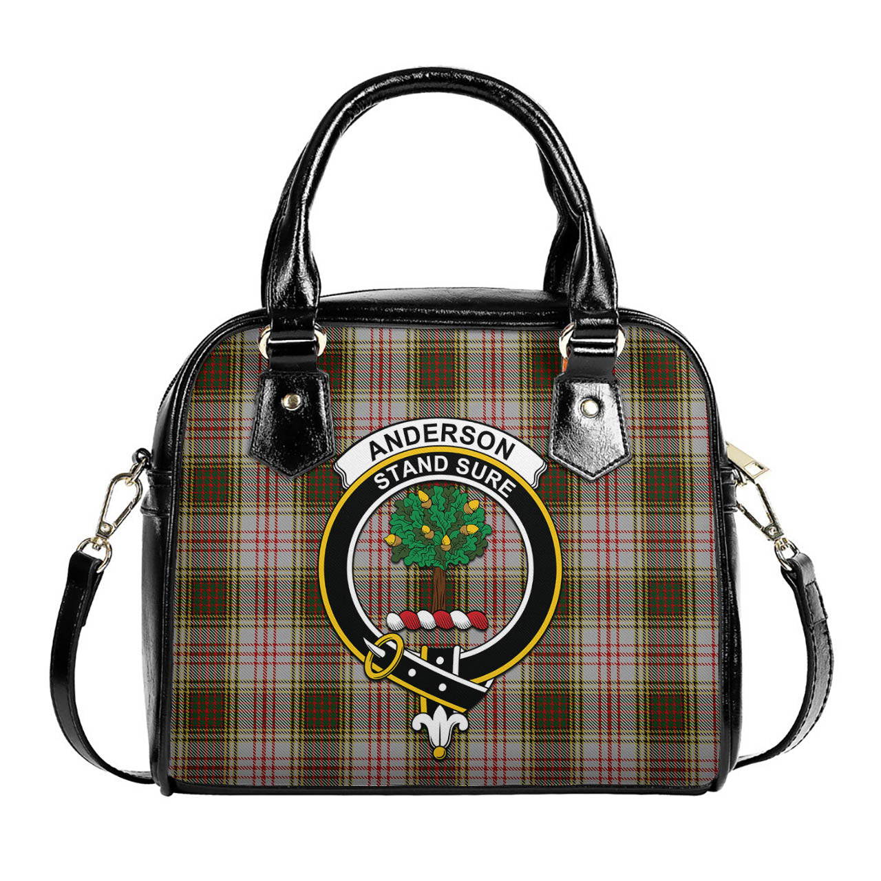 Anderson Dress Tartan Shoulder Handbags with Family Crest One Size 6*25*22 cm - Tartanvibesclothing