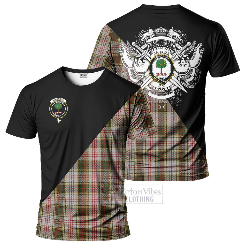 Anderson Dress Tartan T-Shirt with Family Crest and Military Logo Style Kid's Shirt - Tartanvibesclothing Shop