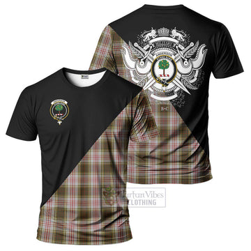 Anderson Dress Tartan T-Shirt with Family Crest and Military Logo Style