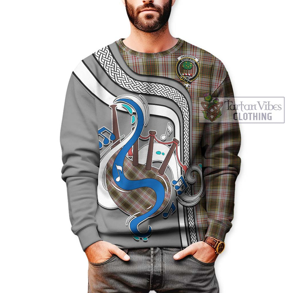 Anderson Dress Tartan Sweatshirt with Epic Bagpipe Style Unisex - Tartanvibesclothing Shop