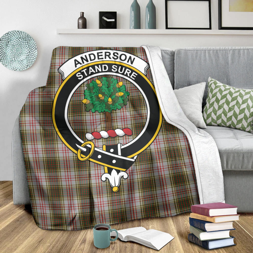 Anderson Dress Tartan Blanket with Family Crest X-Large 59 x 79 inches 150 x 200 cm - Tartan Vibes Clothing