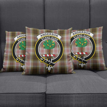 Anderson Dress Tartan Pillow Cover with Family Crest