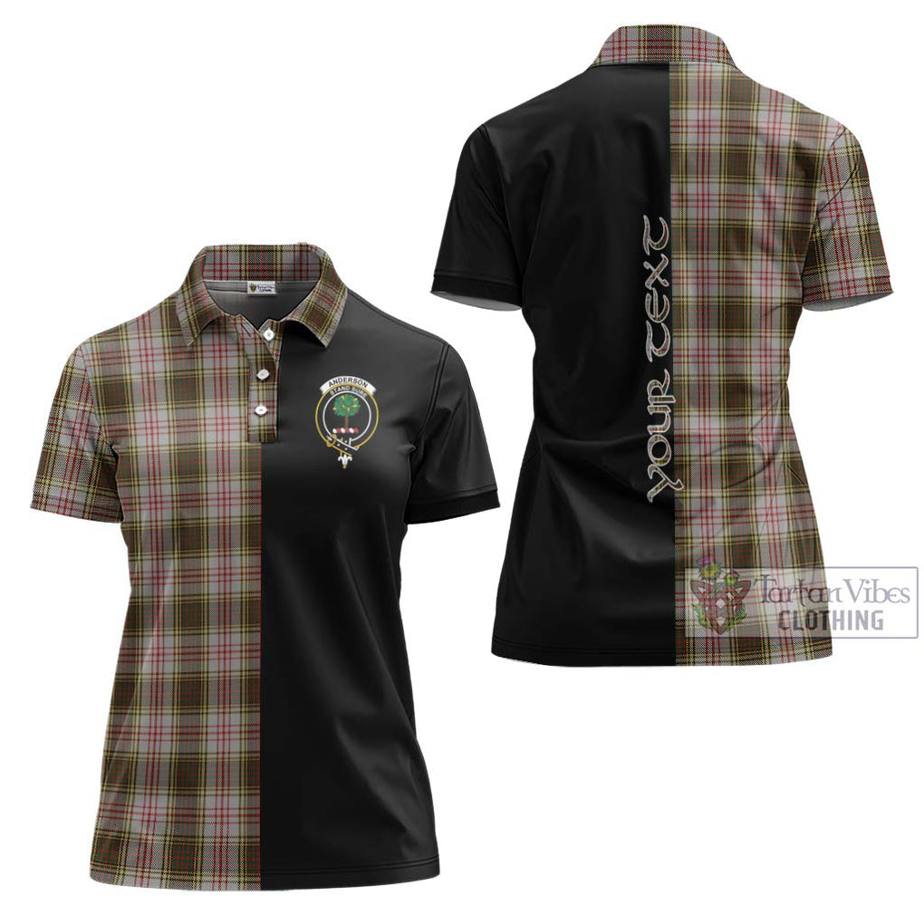 Anderson Dress Tartan Women's Polo Shirt with Family Crest and Half Of Me Style Women - Tartanvibesclothing Shop