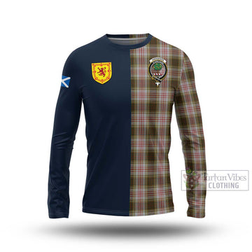 Anderson Dress Tartan Long Sleeve T-Shirt Alba with Scottish Lion Royal Arm Half Style