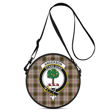 Anderson Dress Tartan Round Satchel Bags with Family Crest