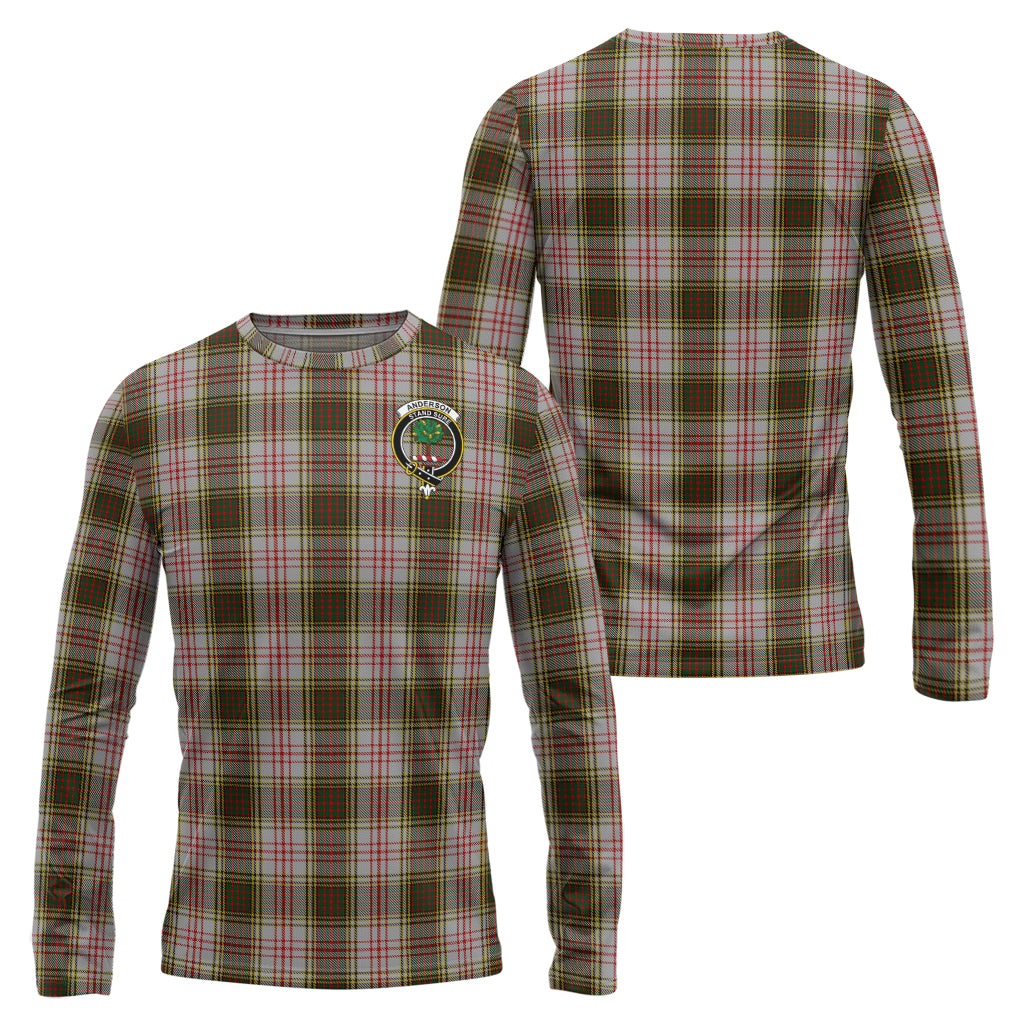 Anderson Dress Tartan Long Sleeve T-Shirt with Family Crest Unisex - Tartanvibesclothing