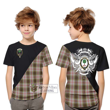 Anderson Dress Tartan Kid T-Shirt with Family Crest and Military Logo Style