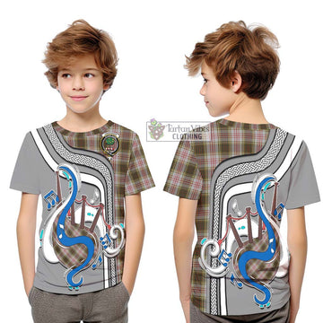 Anderson Dress Tartan Kid T-Shirt with Epic Bagpipe Style