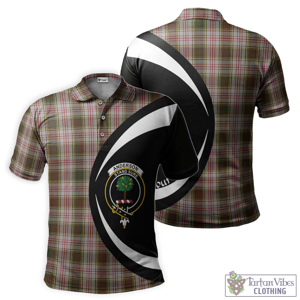 Anderson Dress Tartan Men's Polo Shirt with Family Crest Circle Style Kid - Tartan Vibes Clothing