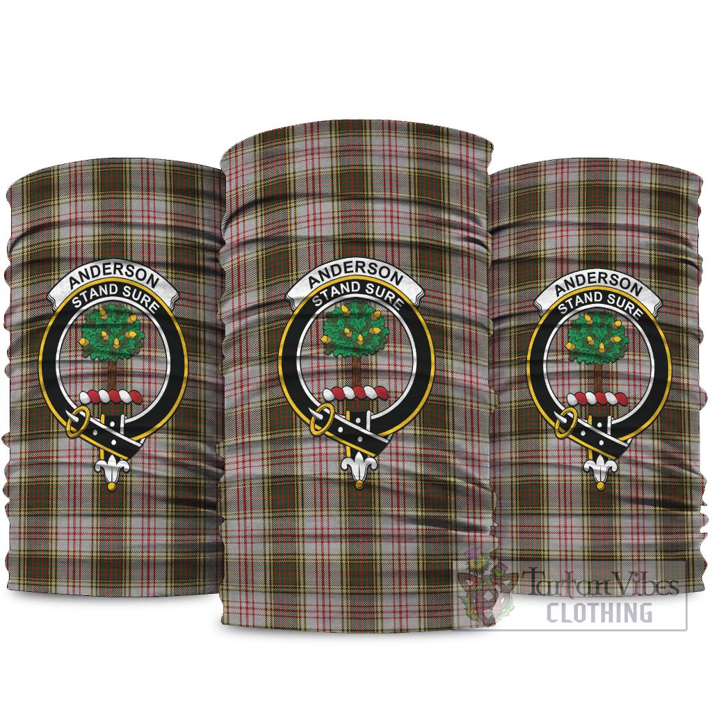 Anderson Dress Tartan Neck Gaiters, Tartan Bandanas, Tartan Head Band with Family Crest