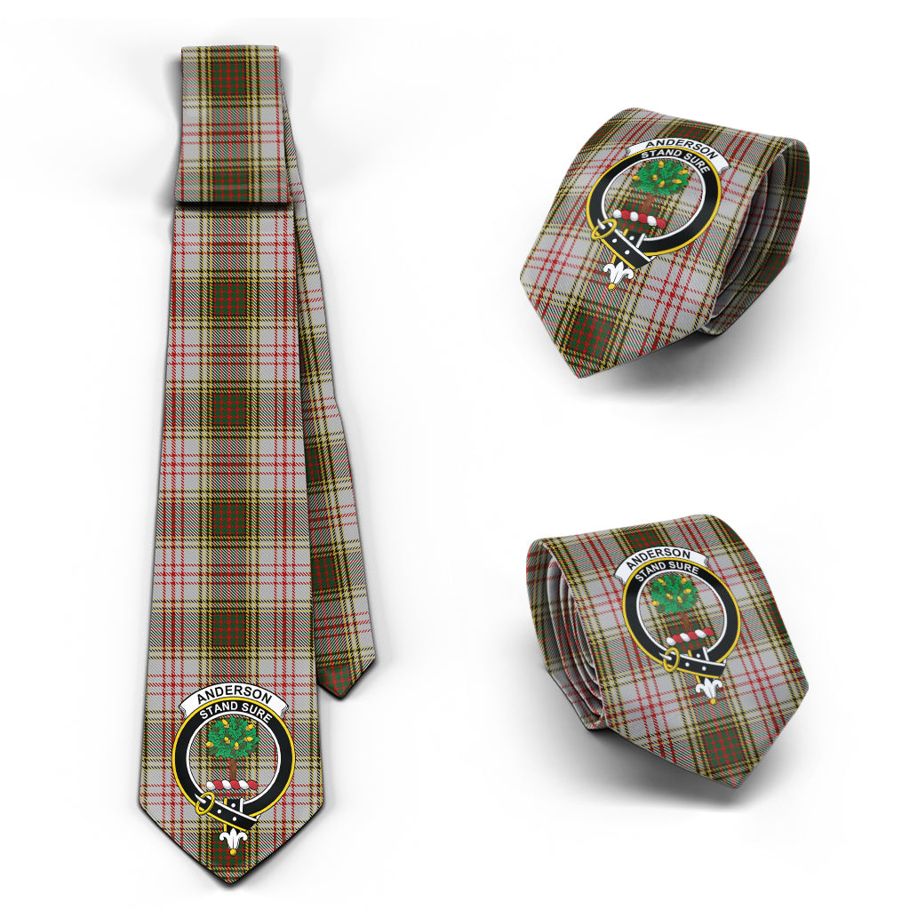 Anderson Dress Tartan Classic Necktie with Family Crest Necktie One Size - Tartan Vibes Clothing