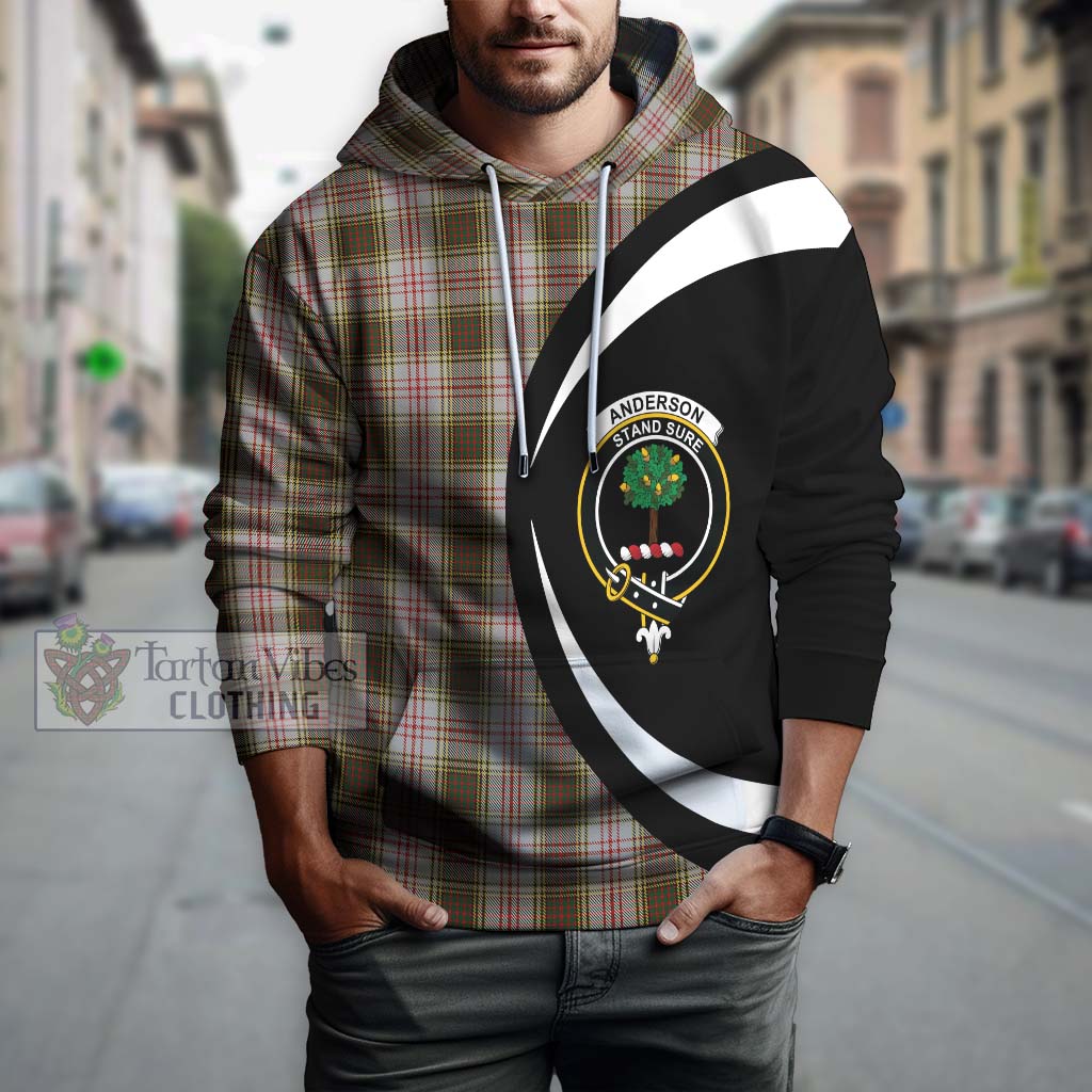 Tartan Vibes Clothing Anderson Dress Tartan Hoodie with Family Crest Circle Style