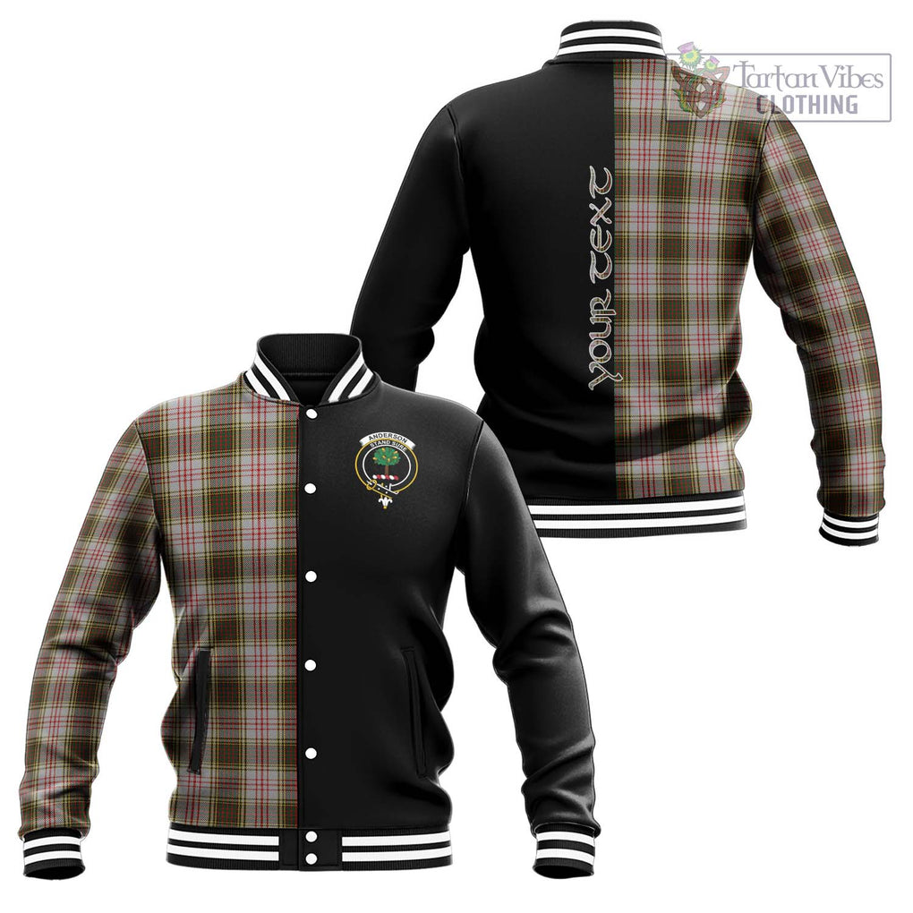 Anderson Dress Tartan Baseball Jacket with Family Crest and Half Of Me Style Unisex - Tartanvibesclothing Shop