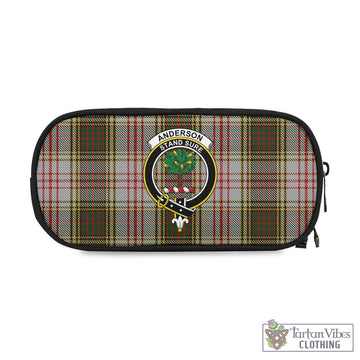 Anderson Dress Tartan Pen and Pencil Case with Family Crest