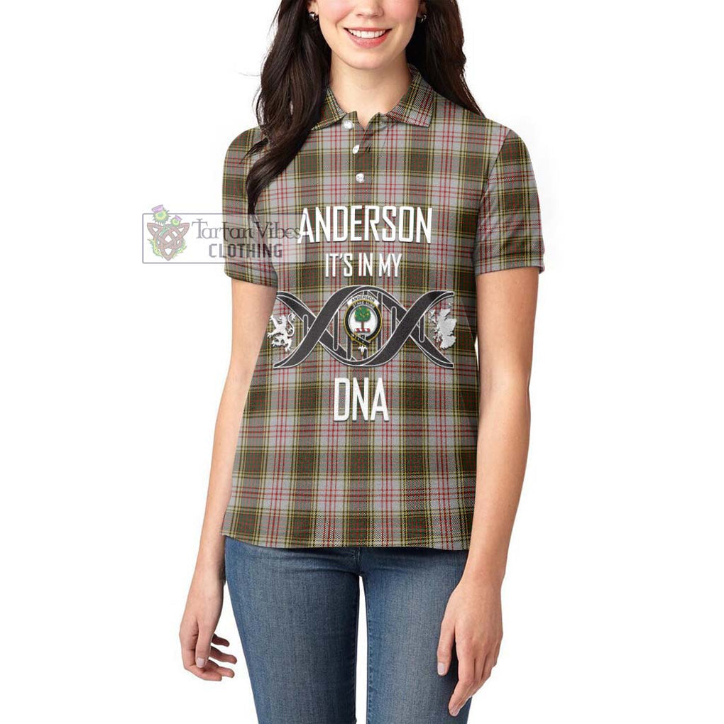 Anderson Dress Tartan Women's Polo Shirt with Family Crest DNA In Me Style Women - Tartanvibesclothing Shop