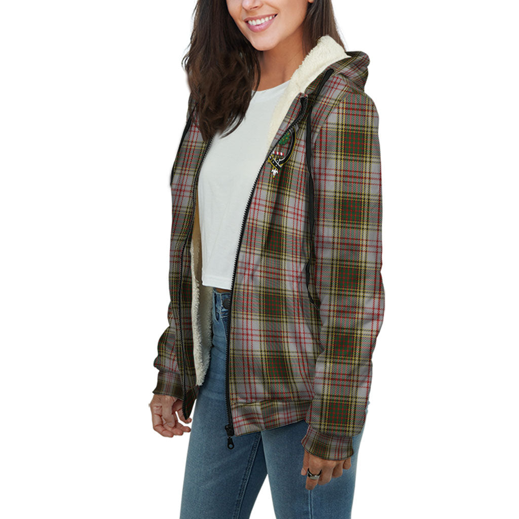 Anderson Dress Tartan Sherpa Hoodie with Family Crest Unisex - Tartanvibesclothing