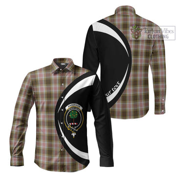 Anderson Dress Tartan Long Sleeve Button Up with Family Crest Circle Style