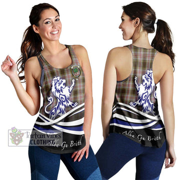 Anderson Dress Tartan Women's Racerback Tanks with Alba Gu Brath Regal Lion Emblem