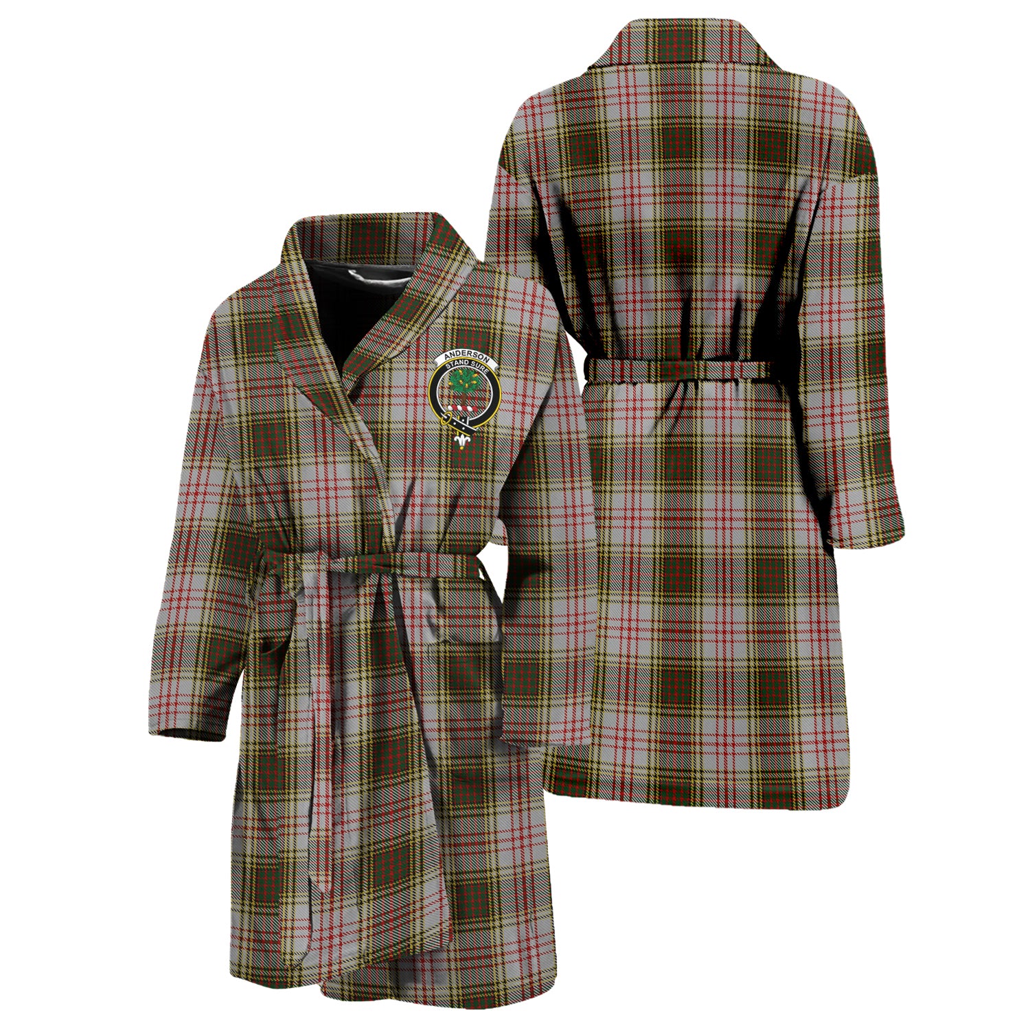 Anderson Dress Tartan Bathrobe with Family Crest Unisex S - Tartan Vibes Clothing