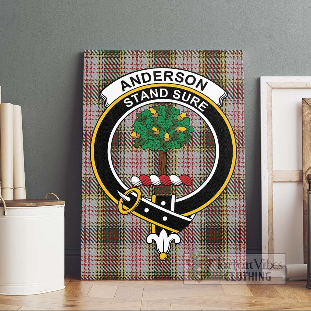 Anderson Dress Tartan Canvas Print Wall Art with Family Crest Without Frame - Tartan Vibes Clothing