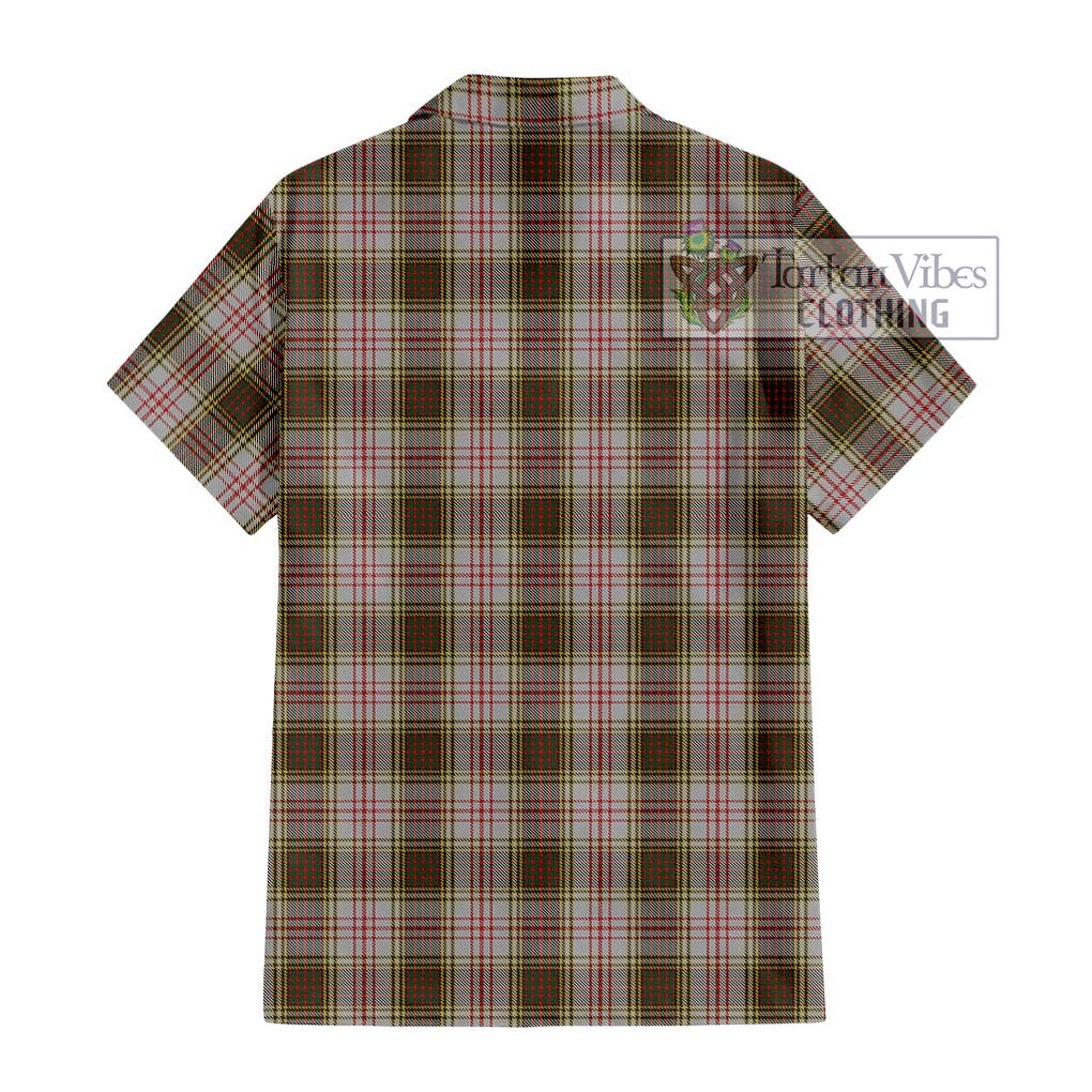 Anderson Dress Tartan Short Sleeve Button Shirt with Family Crest DNA In Me Style - Tartanvibesclothing Shop