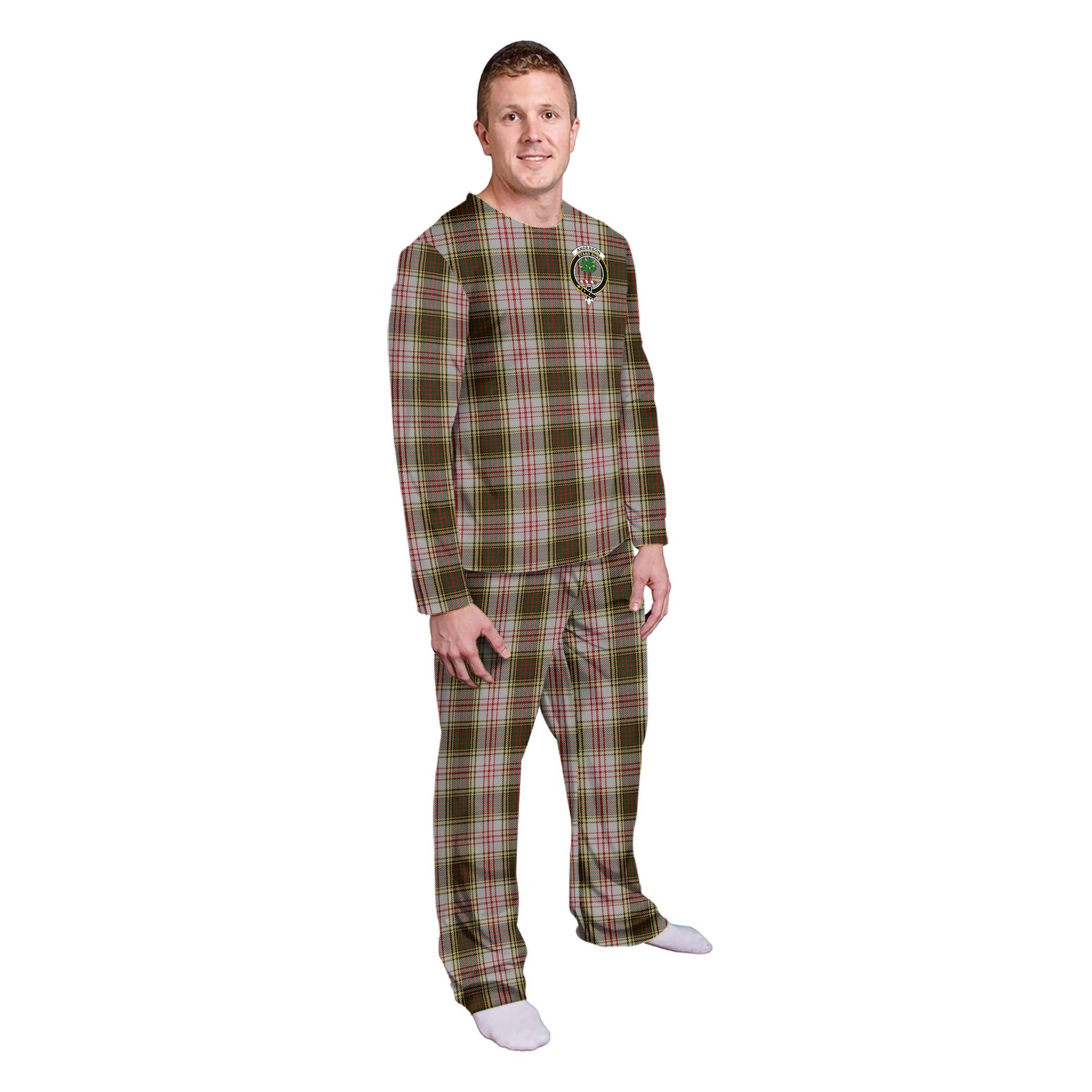 Anderson Dress Tartan Pajamas Family Set with Family Crest - Tartan Vibes Clothing