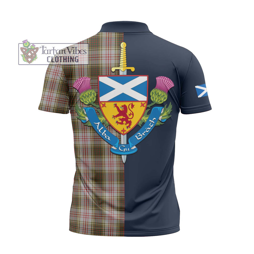 Tartan Vibes Clothing Anderson Dress Tartan Zipper Polo Shirt with Scottish Lion Royal Arm Half Style