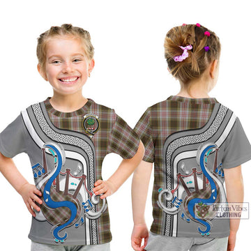 Anderson Dress Tartan Kid T-Shirt with Epic Bagpipe Style