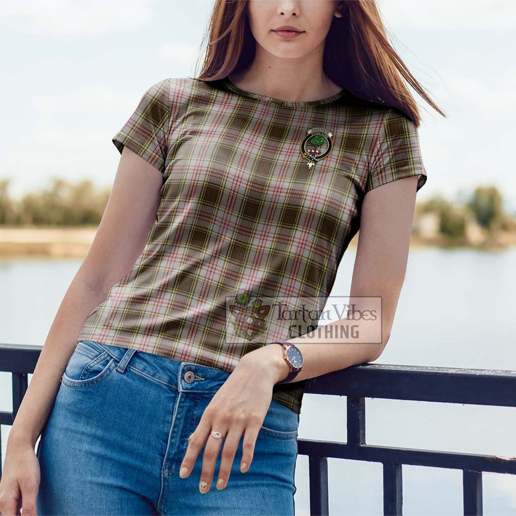 Anderson Dress Tartan Cotton T-Shirt with Family Crest Women's Shirt - Tartanvibesclothing Shop