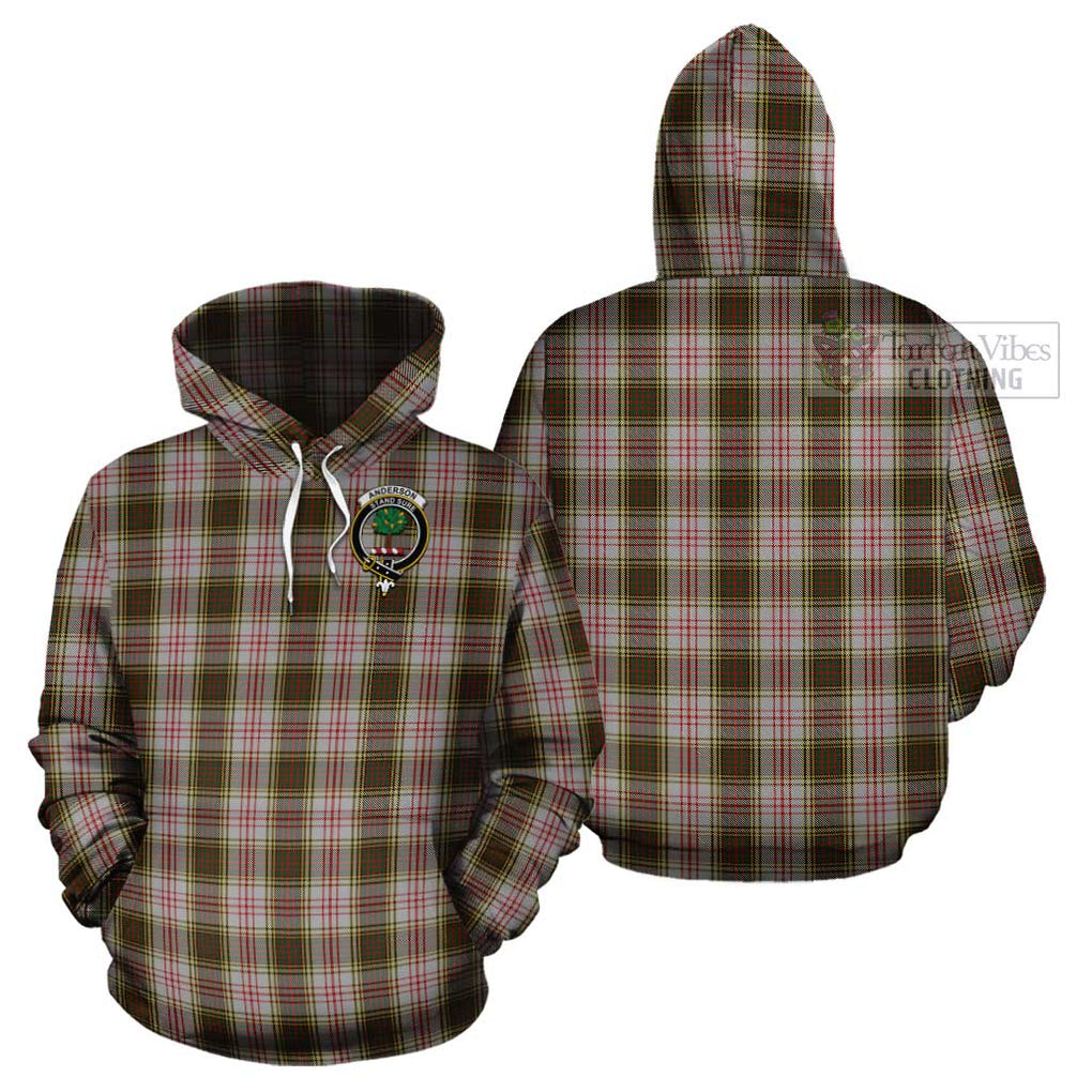 Anderson Dress Tartan Cotton Hoodie with Family Crest Pullover Hoodie - Tartan Vibes Clothing